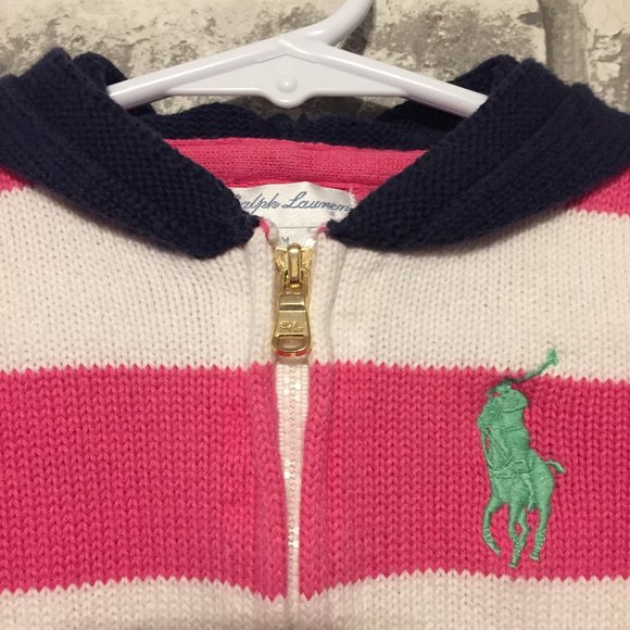 Ralph Lauren Zip-Up[ Sweater Size 9 Months - Picture 2 of 5